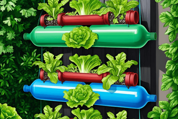 Cultivo de alface hidropônica em garrafa PET suspensa para iniciantes