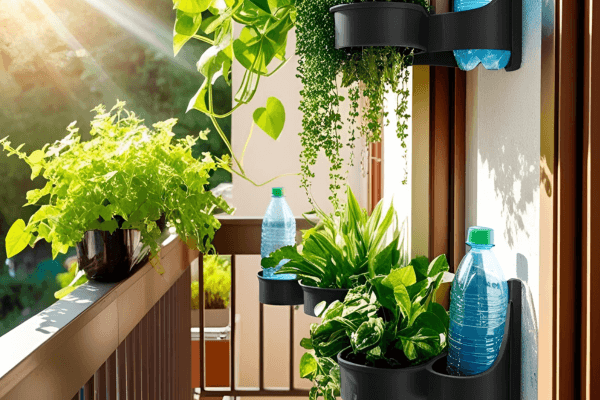 Suportes Criativos para Pendurar Garrafas PET na Varanda